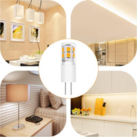 10 Pack G4 1.3W Bi Pin 3000K/6000K LED Ceramic Capsule 120V Line Voltage Bulb Energy Efficient Light
