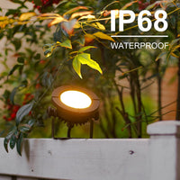 ULBA01 Aluminum Underwater Landscape AC12V 6W 3000K 580LM Integrated LED Fountain Light Pond Lighting IP68 Package of 2