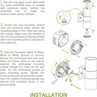 SCSH03 120V Line Voltage LED Aluminum Cylinder Up Down Light Mono Directional Sconce Lighting Medium Base Sockets