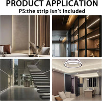 AC04 Plaster-In Drywall Trimless Recessed Track Aluminum Channel 3.3FT/1M and 6.6FT/2M a For Max 13mm LED Strip Lights Pack of 10