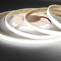 SLD25 Dotless Linear LED Dimmable, 6000K Cool White 4.27W/ft 16.4ft COB Strip Lights IP67 Waterproof Low Voltage 12mm DC12V/24V Diffused Tape Light