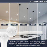 E26 4-Pack 10W 120V Line Voltage 5CCT 2700K/3000K/4000K/5000K/6500K Bulbs Package Dimmable CRI90 Energy Saving High Voltage Medium Base Light Bulb