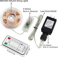 Fairy Lights LED 4.5V Low Voltage Dimmable Copper Wire Starry String Lights 2700K or 5000K IP65 Waterproof with Remote Control and Adapter