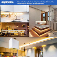 SL15 Ultra Bright Single-Color 3000K/4000K/5000K LED Dimmable Strip Light, 7.31W/ft 16.4ft SMD 2835 Strip Lights IP65 Waterproof Low Voltage 10mm DC24V Super Bright Tape Light