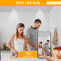 6-Pack MR16 5W 120V GU10 LED Bulbs 500LM 3CCT 2700K/4000K/6000K Non-Dimmable Energy Saving Light 120 Degree Beam Angle Line Voltage