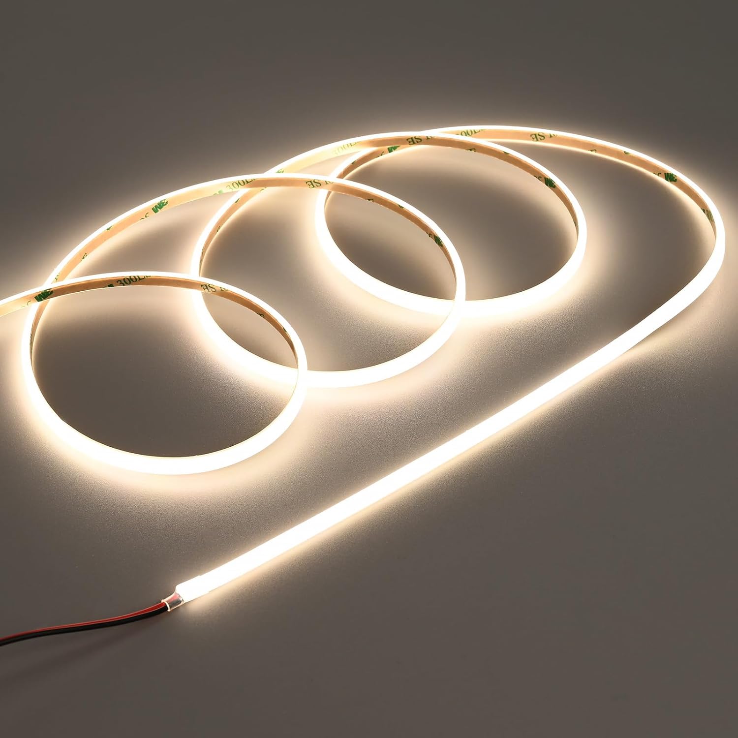 Outdoor Landscape Lighting LED 12V Low Voltage SLN13 Dotless Ultra Thin COB Neon LED Strip Light 1.46W/ft 5x3mm 3000K/4000K/6000K DC24V IP65 Outdoor Rated Dimmable Low Voltage Silicone Strip Light with Back Adhesive
