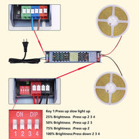 SLD16 Strip Light Single Color 2835 7.62W/ft 32.8ft (2 Rolls of 16.4ft) 15mm DC24V Low Voltage LED Indoor IP20 UL SMD Strip Light with Power Supply