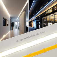 SLD16 Strip Light Single Color 2835 7.62W/ft 32.8ft (2 Rolls of 16.4ft) 15mm DC24V Low Voltage LED Indoor IP20 UL SMD Strip Light with Power Supply