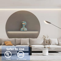 SL15 Ultra Bright Single-Color 3000K/4000K/5000K LED Dimmable Strip Light, 7.31W/ft 16.4ft SMD 2835 Strip Lights IP65 Waterproof Low Voltage 10mm DC24V Super Bright Tape Light