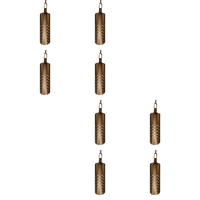 HLB09 4x/8x/12x Package 12V LED Low Voltage Brass Cylinder Pendant Light Hanging Downlight Fixture with 5W 3000K Bulb