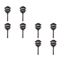 KL302 4x/8x/12x Package 12V AC/DC Aluminum Low Voltage Landscape Lighting 3 Tier Pagoda Path Light 3W 2700K Bulb