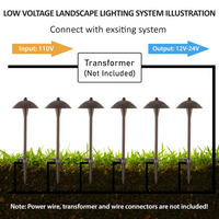 ALPCC10 6-Pack 5W Selectable 5CCT 2200K/2700K/3000K/4000K/5000K LED Landscape Bronze Pathway Light Package, 12V-24V AC/DC Low Voltage Path Lights
