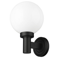 Laurent Outdoor Wall Sconce Light 1 E26 Medium Base Light Bulb Socket Outdoor Marine Grade Aluminum and Glass 9