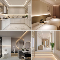 SLD24 Dotless Linear LED Dimmable, 5W/ft 16.4ft COB Strip Lights IP20 Low Voltage 10mm DC24V with Strong 3M VHB Adhesive Tape