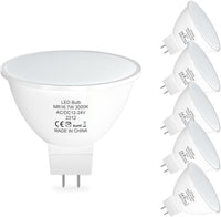 MR16 6-Pack 5W/7W 120° Flood Beam Angle  12V-24V Low Voltage LED Bulbs Package  Energy Saving Waterproof Light CE & RoHS Certified