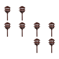 KL302 4x/8x/12x Package 12V AC/DC Aluminum Low Voltage Landscape Lighting 3 Tier Pagoda Path Light 3W 2700K Bulb