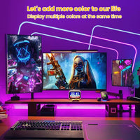 SLNR08 Dotless COB Smart Bluetooth RGB-IC Neon LED Strip Light DC24V IP67 Outdoor Rated Dimmable Low Voltage Silicone Strip Light with Mounting Clips, Screws, Power Adapter and Remote Control