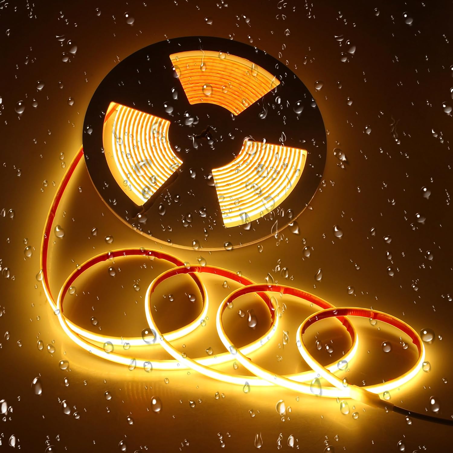 SLN09 Dotless COB Neon LED 16.4FT (5M) / 32.8FT (10M) Strip Light DC24V 60W/120W IP68, 8mm Outdoor Rated Dimmable Low Voltage Silicone Strip Light