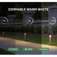 ALPR19 4-Pack 3W RGBCW Bluetooth Smart LED Landscape Pathway Light Package, 9-15V Low Voltage Modern Path Lights