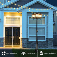 PLH01 Classic Black or White Aluminum 3-Head Post Light 95