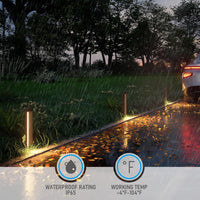 ALP54 Low Voltage Pathway Lights Package Arc-Shaped Oil-Rubbed Bronze Cast Aluminum, 7W 5CCT 12V-24V AC/DC LED Walkway Lighting IP65 Waterproof