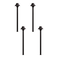 KL303 4x/8x/12x Package 12V AC/DC Aluminum Low Voltage Landscape Lighting Small Hat Mushroom Path Light 3W 2700K Bulb