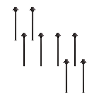 KL303 4x/8x/12x Package 12V AC/DC Aluminum Low Voltage Landscape Lighting Small Hat Mushroom Path Light 3W 2700K Bulb
