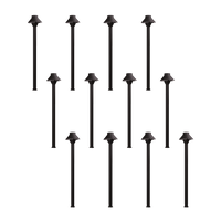 KL303 4x/8x/12x Package 12V AC/DC Aluminum Low Voltage Landscape Lighting Small Hat Mushroom Path Light 3W 2700K Bulb