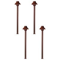 KL303 4x/8x/12x Package 12V AC/DC Aluminum Low Voltage Landscape Lighting Small Hat Mushroom Path Light 3W 2700K Bulb