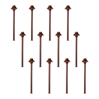 KL303 4x/8x/12x Package 12V AC/DC Aluminum Low Voltage Landscape Lighting Small Hat Mushroom Path Light 3W 2700K Bulb