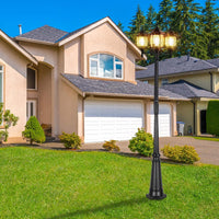 PLH01 Classic Black or White Aluminum 3-Head Post Light 95