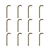 PLB21 4x/8x/12x Package Cast Brass 3W 3000K Warm White Integrated LED Cane Style Curved 12V Low Voltage Pathway Light