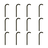 PLB21 4x/8x/12x Package Cast Brass 3W 3000K Warm White Integrated LED Cane Style Curved 12V Low Voltage Pathway Light