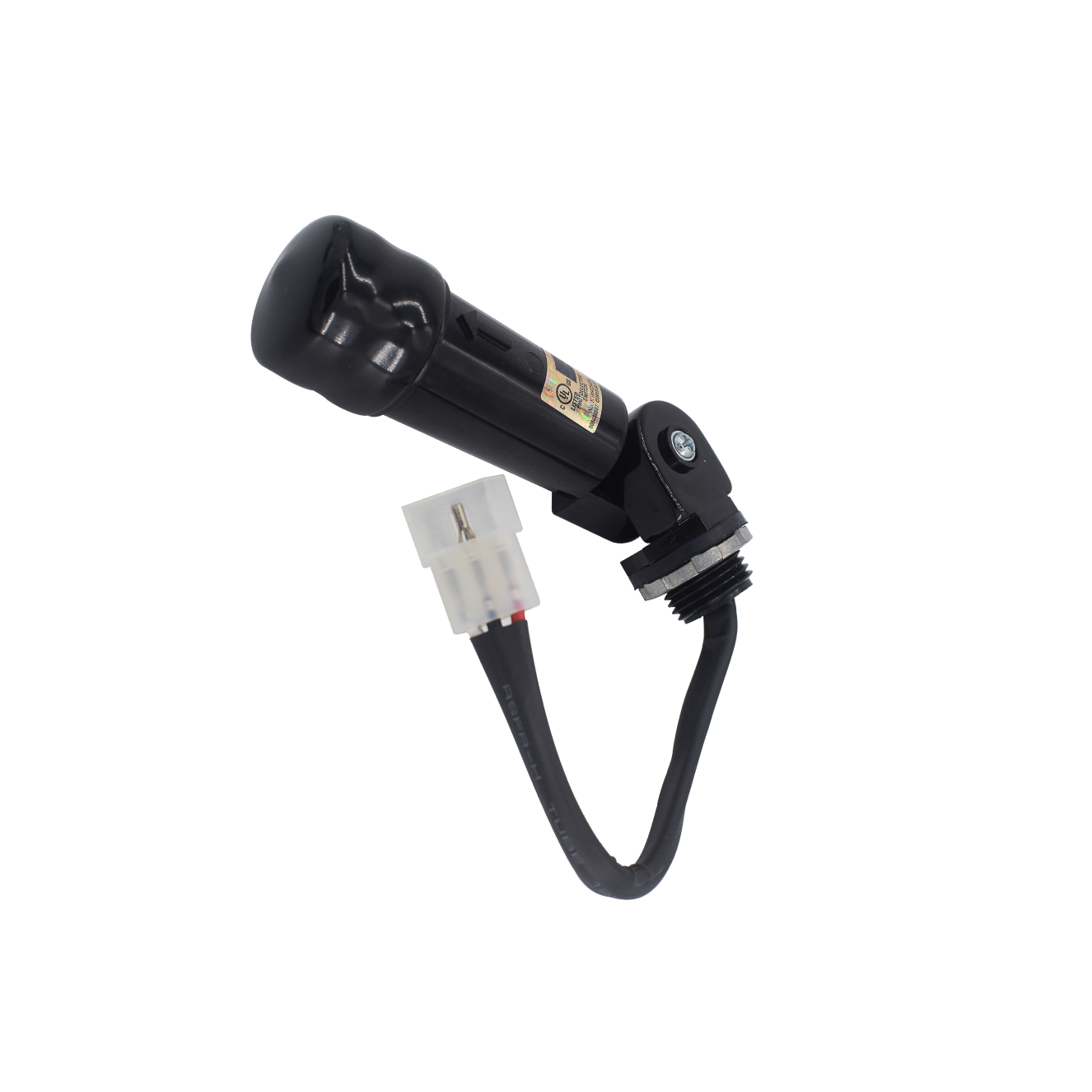 Outdoor Landscape Lighting LED 12V Low Voltage PCS03 Photocell Sensor Switch, 120V AC Outdoor Swivel Mount, Dusk to Dawn Sensor, Automatic Illumination Detection Circuit, 3 Pin Male to Male Connector Included, UL Listed (A08)