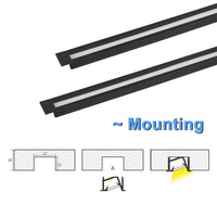 AP42 8 ft Aluminum Channel 10 Pack LED Strip Light Cover End Caps