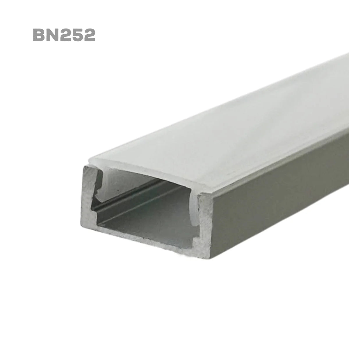 BN252 Rectangular Surface Mounted 8 ft Aluminum Channel 10 Pack for 0.43" LED Strip Light Cover with End Caps