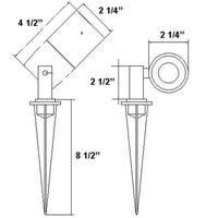 KL103 Low Voltage Modern Bullet Spot Light Aluminum Outdoor Lighting.