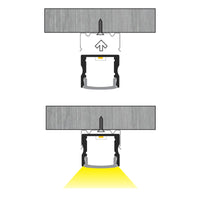 BN253 Square Surface Mounted 8 ft Aluminum Channel 10 Pack for 0.49