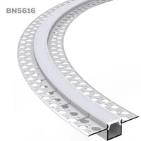 BN5616 Plaster In 8 ft Bendable Aluminum Channel 10 Pack LED Strip Light Cover
