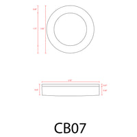 CB07 Redondo LED Dimmable Aluminio fundido Empotrable Gabinete Luz Abajo Accesorio de iluminación