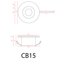 CB15 1.5W DC12V Low Voltage Round Recessed Cast Aluminum Cabinet Light Energy Saving Dimmable LED Downlighting
