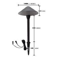 CD65 3W 12V Mushroom LED Path Light Beaded Swivel Hat Landscape Fixture.