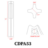 CDPA53 12V Low Voltage 3W 3000K Warm White Integrated LED Rectangular Bollard Light Outdoor Aluminum Path Lighting