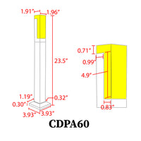 CDPA60 10W 3000K Warm White LED Low Voltage Bollard Landscape Light | Low Voltage Path Light