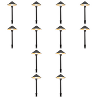 CDPA65 4x/8x/12x Package 3W Beaded Swivel Hat 3000K Warm White Integrated LED 12V Low Voltage Aluminum Path Light