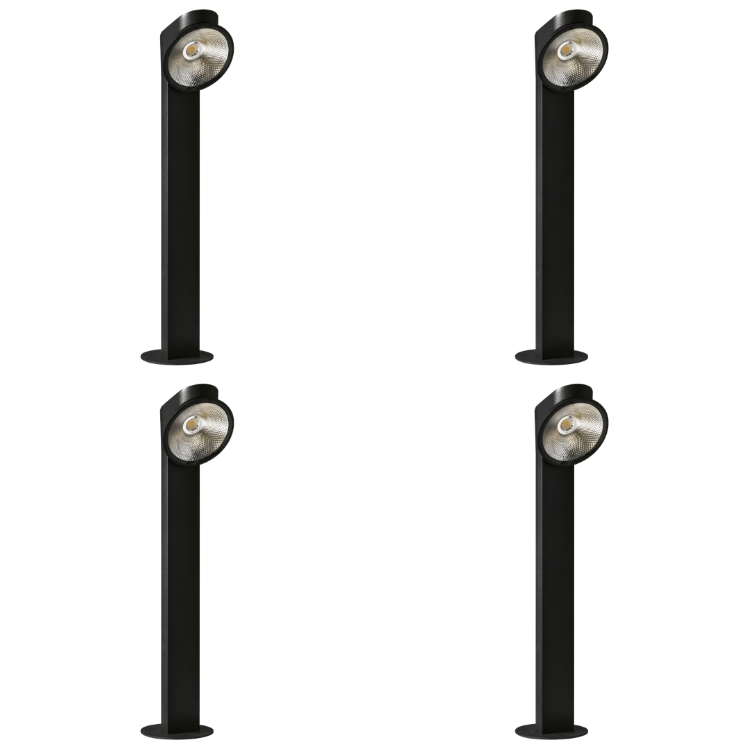 Outdoor Landscape Lighting LED 12V Low Voltage CDPA69 4x/8x/12x Package 10W LED Multi Directional Bollard Aluminum Path Light 12V Low Voltage Outdoor Landscape Lighting 4 Pack