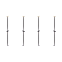 CDPS72 4x/8x/12x Package 7W Stainless Steel Bollard Pathway Lighting LED Circle Top Modern 12V Low Voltage