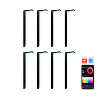 CDPSR58 4x/8x/12x Package Wi-Fi Smart RGBCW 3W Stainless Steel Directional Pathway Light LED 12V Low Voltage Bollard Landscape Lighting