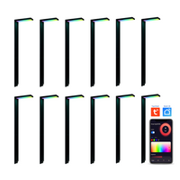 CDPSR58 4x/8x/12x Package Wi-Fi Smart RGBCW 3W Stainless Steel Directional Pathway Light LED 12V Low Voltage Bollard Landscape Lighting
