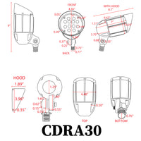 CDRA30 4x/8x/12x Package 30W 12V Low Voltage Smart Bluetooth RGBW Narrow Beam Directional Outdoor Landscape Aluminum Spotlight